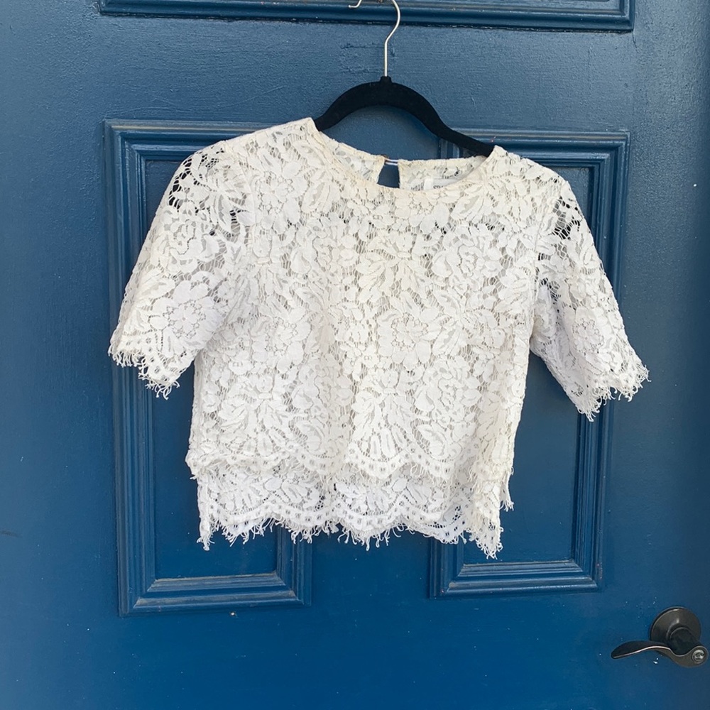 Cropped lace top